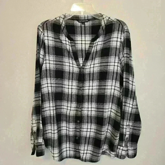 Calvin Klein Women's Flannel Shirt Long Sleeve Size L - Picture 1 of 11